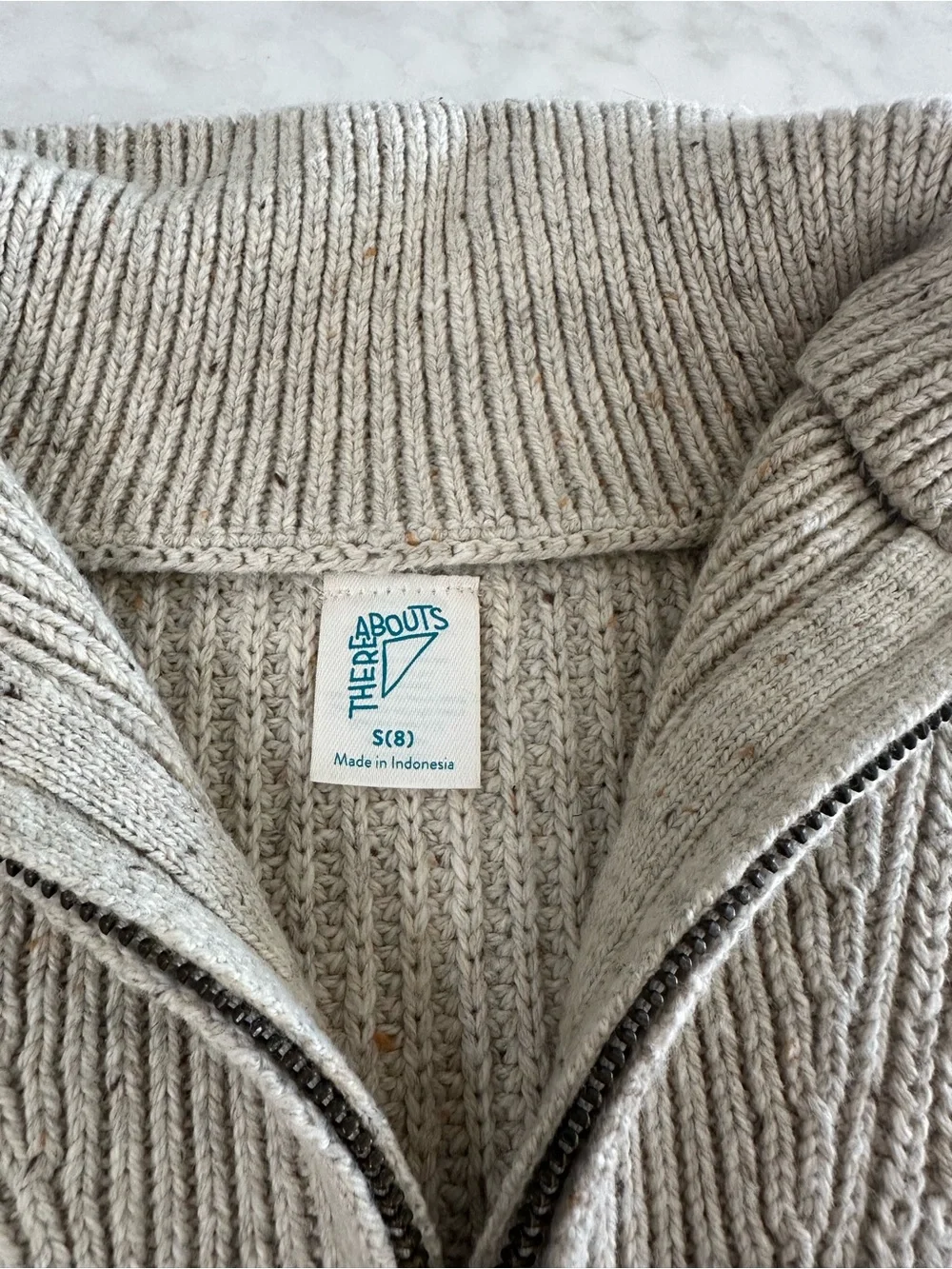 Thereabouts Kids' Half-Zip Ribbed Knit Sweater. Size Small (8)
